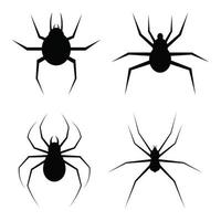 Ilustración de diseño de vector de araña aislado sobre fondo blanco
