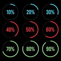 Percentage diagram vector design illustration isolated on white background