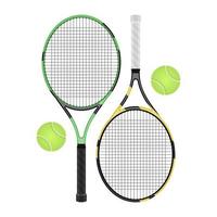 Ilustración de diseño de vector de raqueta de tenis aislado sobre fondo blanco