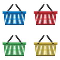 Supermarket basket vector design illustration isolated on white background