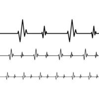 Heart rhythm vector design illustration isolated on white background