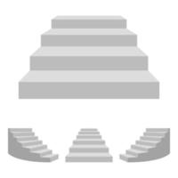Ilustración de diseño de vector de escaleras aislado sobre fondo blanco