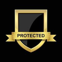 Protection shield vector design illustration isolated on background