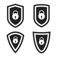 Protection shield vector design illustration isolated on white background