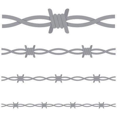 Barbed wire vector design illustration isolated on white background