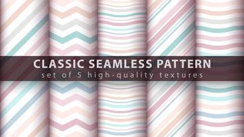 Pastel seamless pattern background set with lines and waves vector