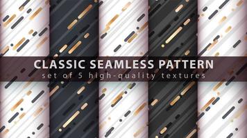 Memphis style seamless pattern background set vector