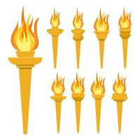 Torch vector design illustration isolated on white background