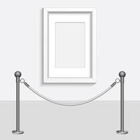 Realistic photo frame vector design illustration isolated on grey background