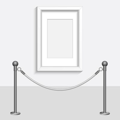 Realistic photo frame vector design illustration isolated on grey background