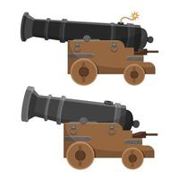 Ancient cannon vector design illustration isolated on white background