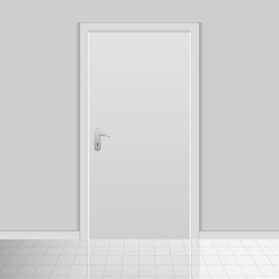 Realistic interior door vector design illustration