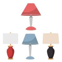 Table lamp vector design illustration isolated on white background