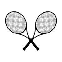 Ilustración de diseño de vector de raqueta de tenis aislado sobre fondo blanco