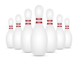 Bowling set vector design illustration isolated on white background