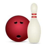 Bowling set vector design illustration isolated on white background