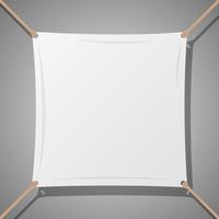 Textile banner with ropes vector design illustration isolated on background