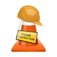 Under construction zone vector design illustration isolated on white background