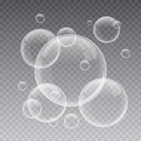 Ilustración de diseño de vector de burbuja de agua aislada sobre fondo