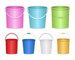 Realistic bucket vector design illustration isolated on white background