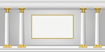 Antique columns vector design illustration isolated on background