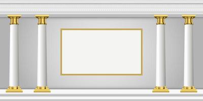 Antique columns vector design illustration isolated on background