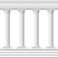 Antique columns vector design illustration isolated on white background