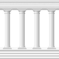 Antique columns vector design illustration isolated on white background