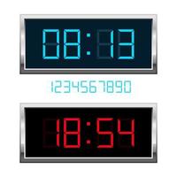 Digital clock vector design illustration isolated on background