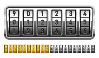 Combination lock vector design illustration isolated on white background