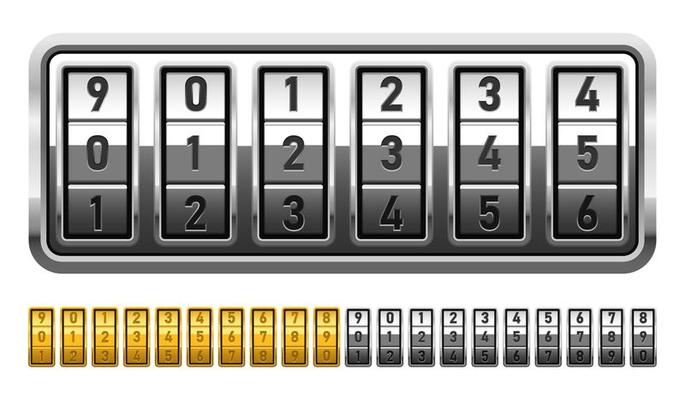 Combination lock vector design illustration isolated on white background  1844389 Vector Art at Vecteezy