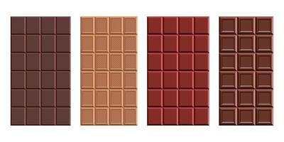 Ilustración de diseño de vector de barra de chocolate aislado sobre fondo blanco