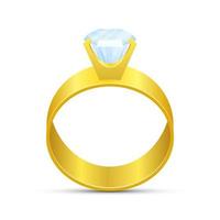 Engagement ring vector design illustration isolated on white background