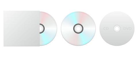 Ilustración de diseño vectorial de cd y dvd aislado sobre fondo blanco vector