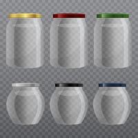 Empty glass jar vector design illustration isolated on background