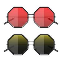 Ilustración de diseño de vector de gafas de sol hipster aislado sobre fondo blanco