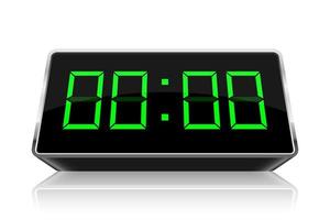 Digital clock vector design illustration isolated on background