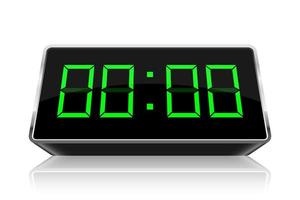 Digital clock vector design illustration isolated on background