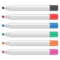 Colored marker set vector design illustration isolated on white background