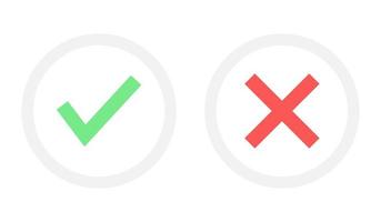 Free Vector  Check mark and cross hand drawn circles