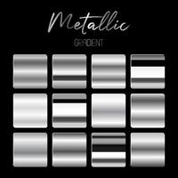 Metallic gradients vector design illustration isolated on black background
