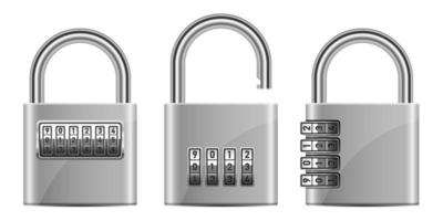 Lock set vector design illustration isolated on background