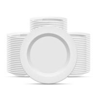 Ilustración de diseño de vector de plato de porcelana aislado sobre fondo