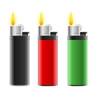 Lighter set vector design illustration isolated on white background