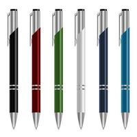 Ballpoint pen set vector design illustration isolated on white background