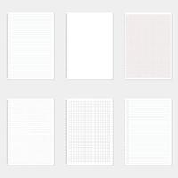 Paper sheet set vector design illustration isolated on background