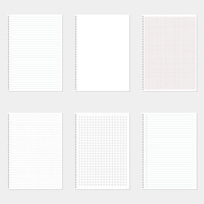 Paper sheet set vector design illustration isolated on background