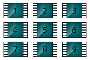 Movie countdown vector design illustration isolated on white background