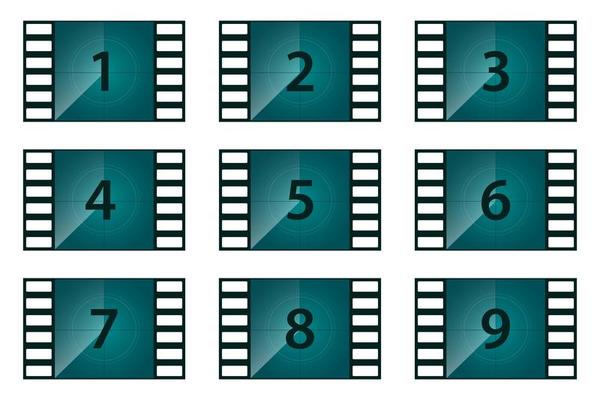 Movie countdown vector design illustration isolated on white background