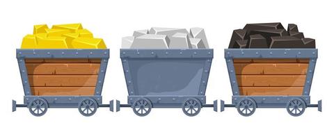 Mine cart vector design illustration isolated on white background